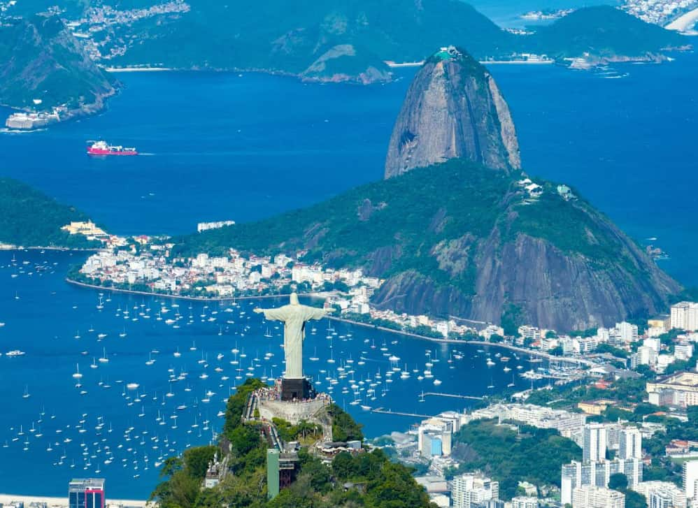 Pão de Açúcar e Cristo Redentor no Río de Janeiro