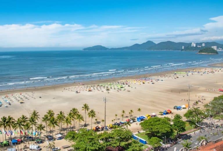 Praia de Santos em São Paulo.
