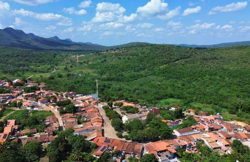 Vista aérea da vila de Itaitu